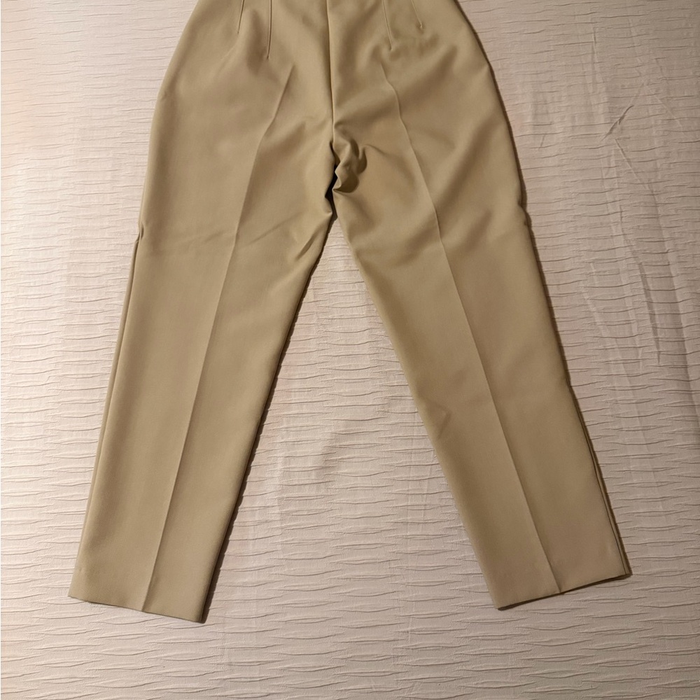 Zara Tan Pleated Trousers Size M